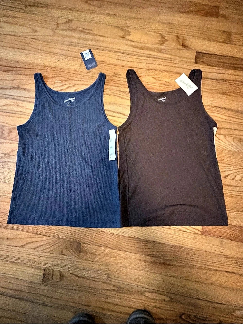 Universal Thread Iconic Tank Top Set Blue & Brown Large NWT